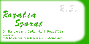 rozalia szorat business card